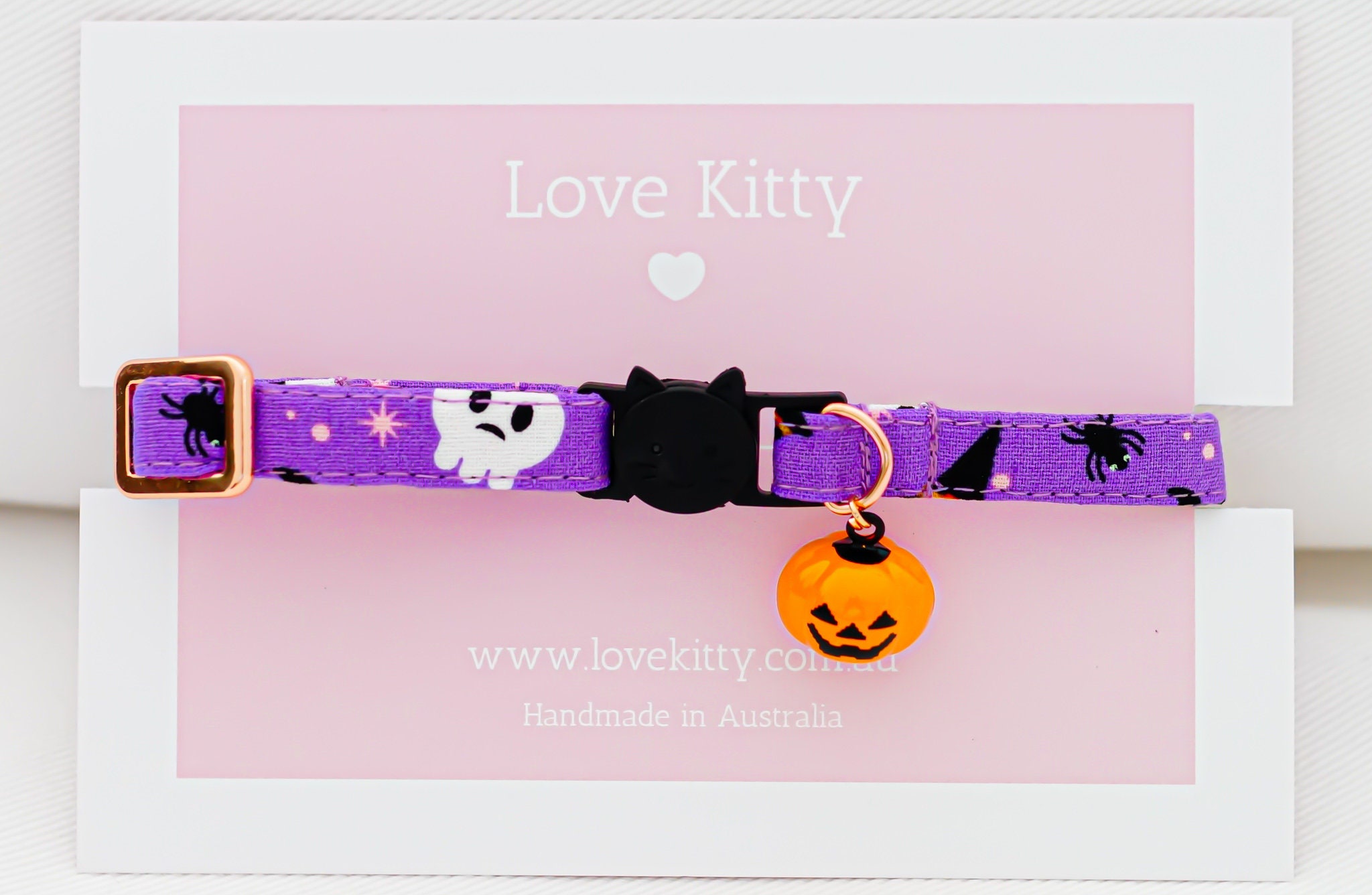HALLOWEEN!!! Trick Or Treat Cat Collar with FREE BELL