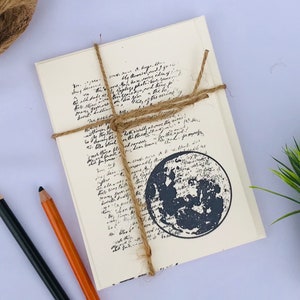 Cartes univers estampées à la main, cartes bohèmes, cartes simples, cartes modernes, cartes vierges, cartes de voeux, lot de cartes-cadeaux, carte estampée blanche, carte univers
