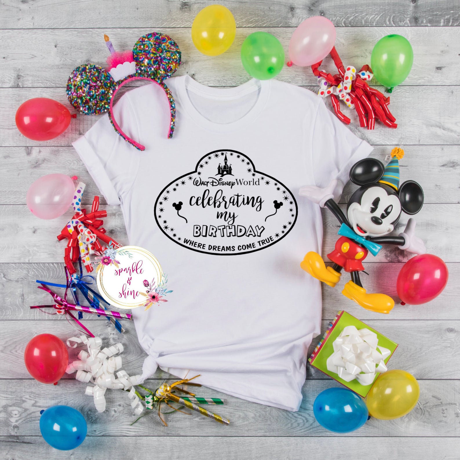 Celebrating My Birthday at Disney Name Tag Unisex Disney Shirt Etsy
