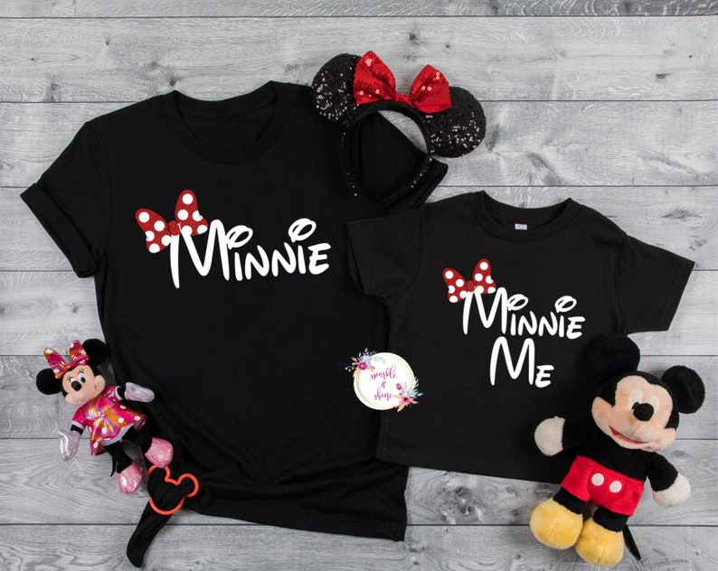 Minnie & Minnie Me Shirt, Mommy and Me Disney Family Matching Shirt image 1