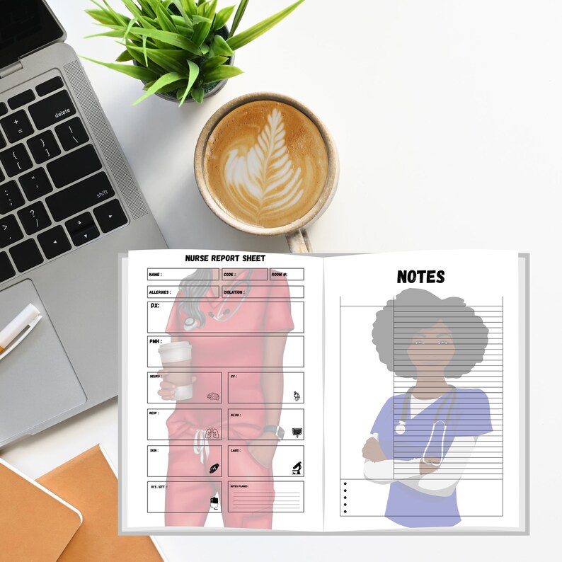 Nurse Report Notebook Printable Report Book Gift for Etsy