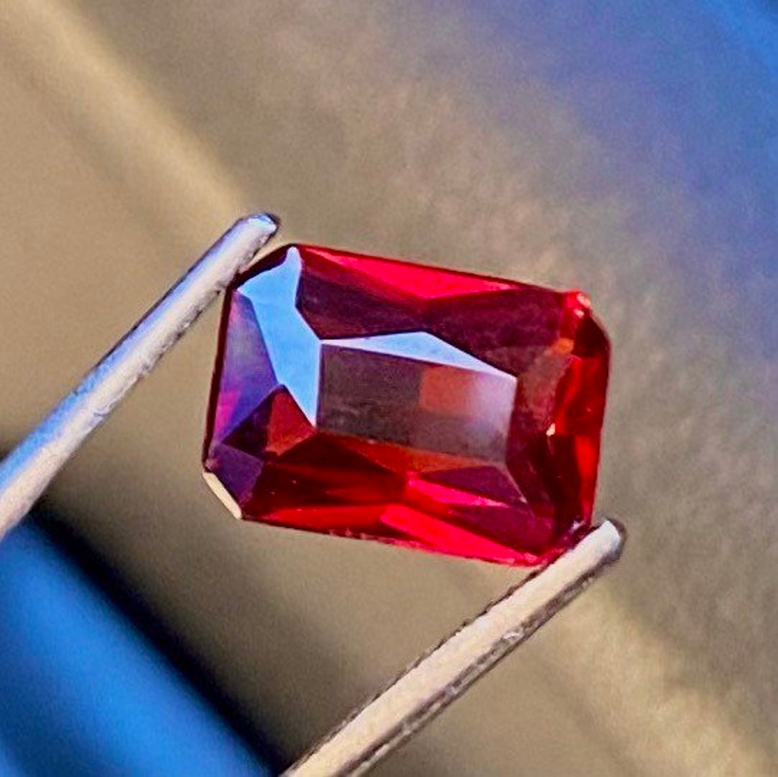 3 Carat Deep Red Color Flawless Clean Gemstone Etsy