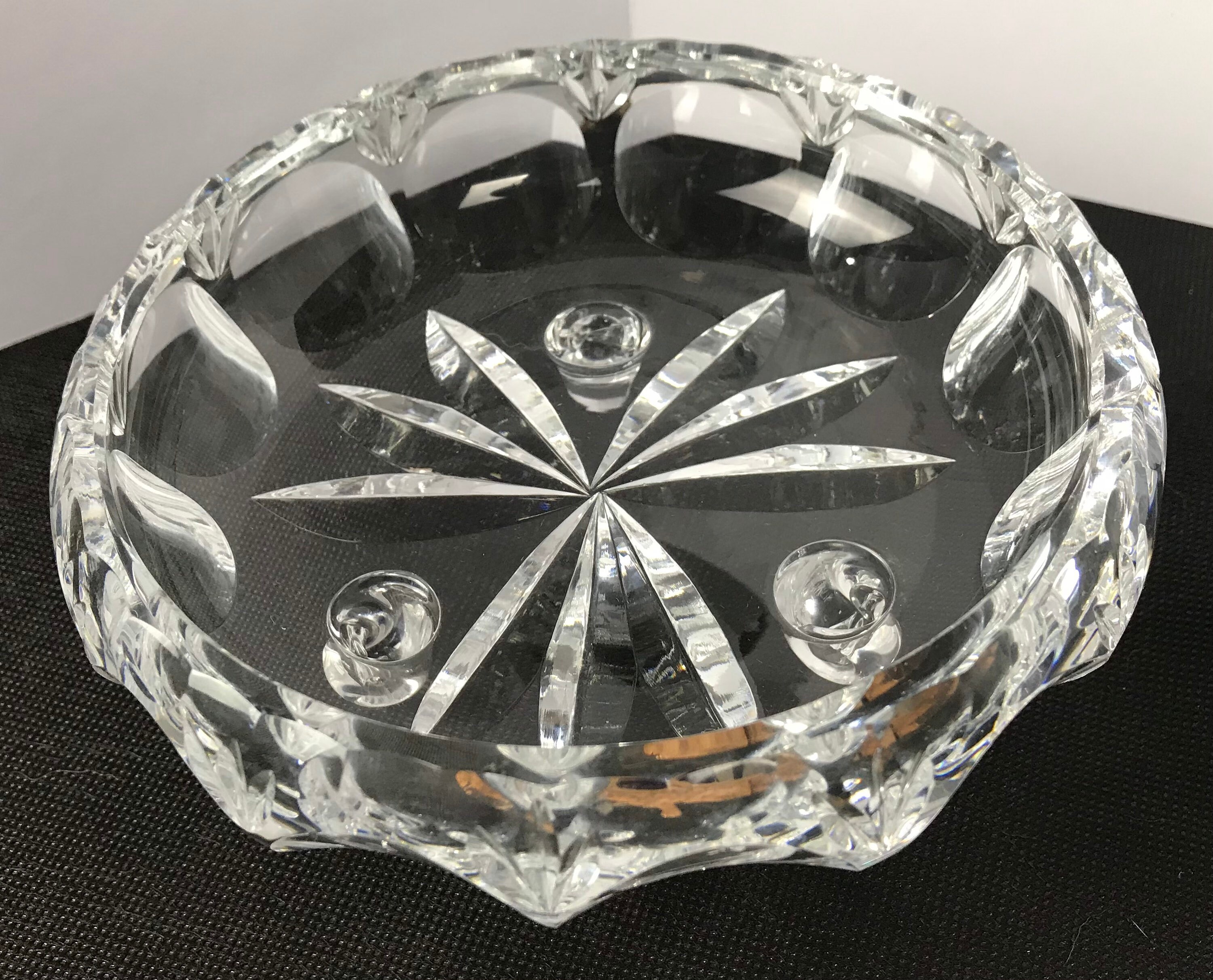 Vintage Lead Crystal Serving Dish Etsy