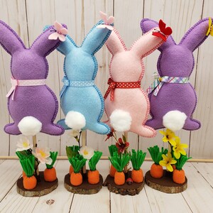 Easter Decor, Easter Bunny Decor, Spring Decor, Bunny Decorations, Tall Standing Felt Stuffed Bunny, Easter Spring Mantel Table Decor