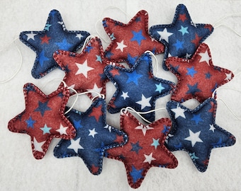 Felt Stars Hanging Ornaments, Patriotic Decor, Small Star Ornaments, Independence Day 4th of July Christmas Tree Home Decor