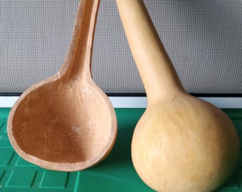 Natural Hand-made calabash Ladle/Spoon from west Africa. (1 piece)