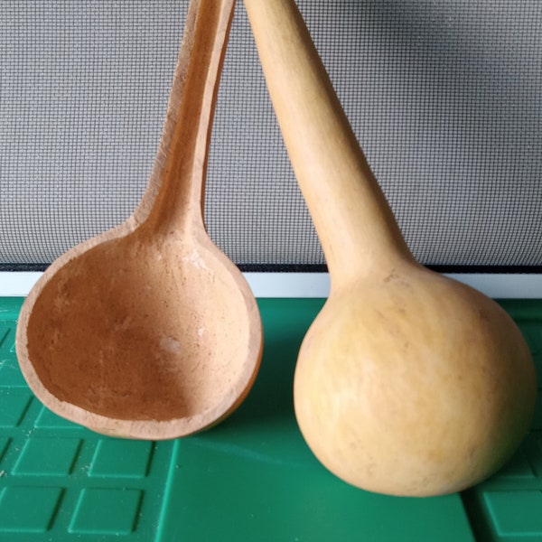 Natural Hand-made calabash Laddle/Spoon from west Africa. (1 piece)