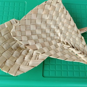Natural Hand-made woven fans from west Africa.