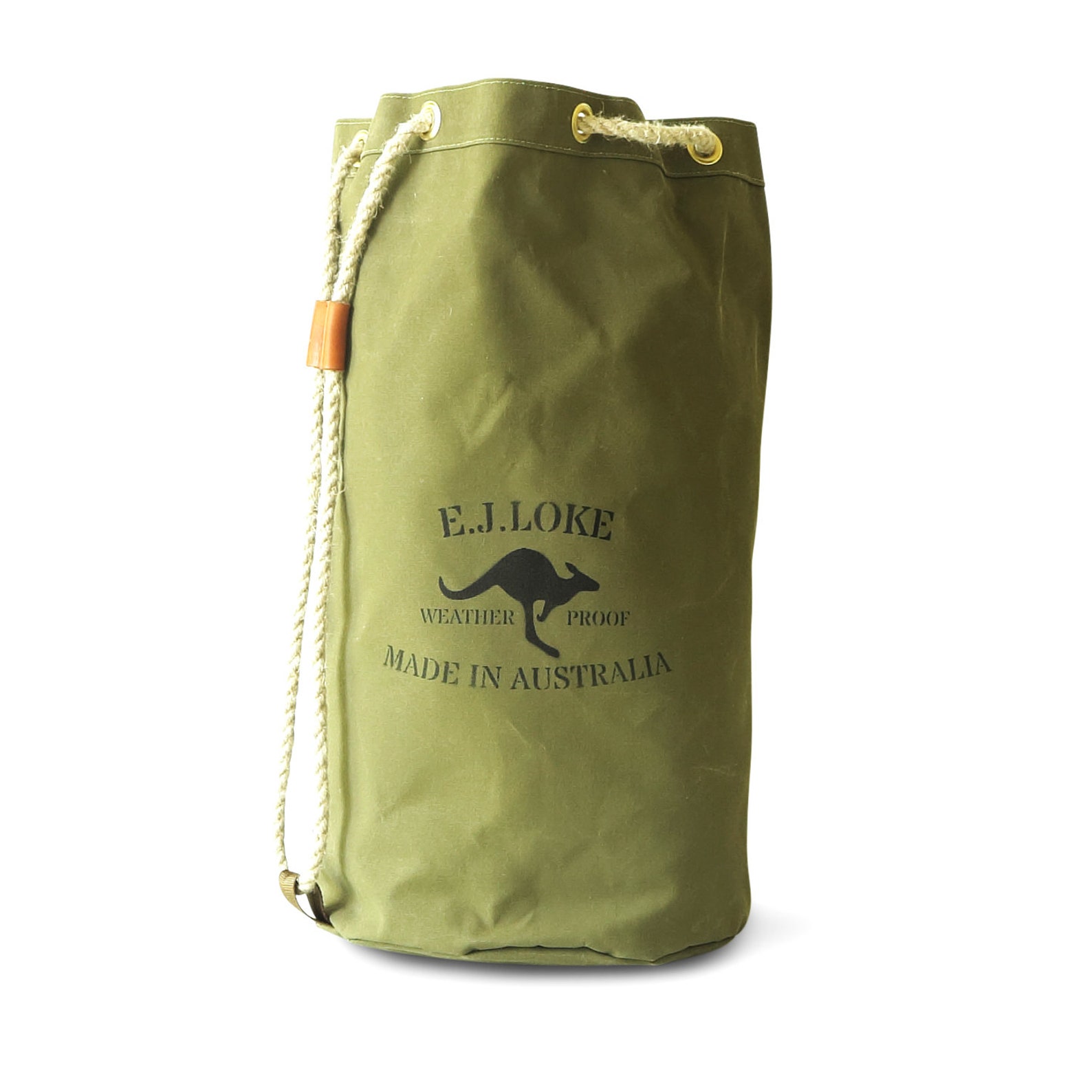Canvas Ditty Bag Traditional Duffle Bag .hand Made in Australia From Waxed Canvas . Personalised