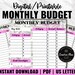 Cute Printable Monthly Budget Template, Printable Monthly Budget ...