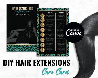 Editable Hair Extension Care Cards DIY Hair Bundle Aftercare - Etsy Editable Hair Extension Care Cards DIY Hair Bundle Aftercare - Etsy