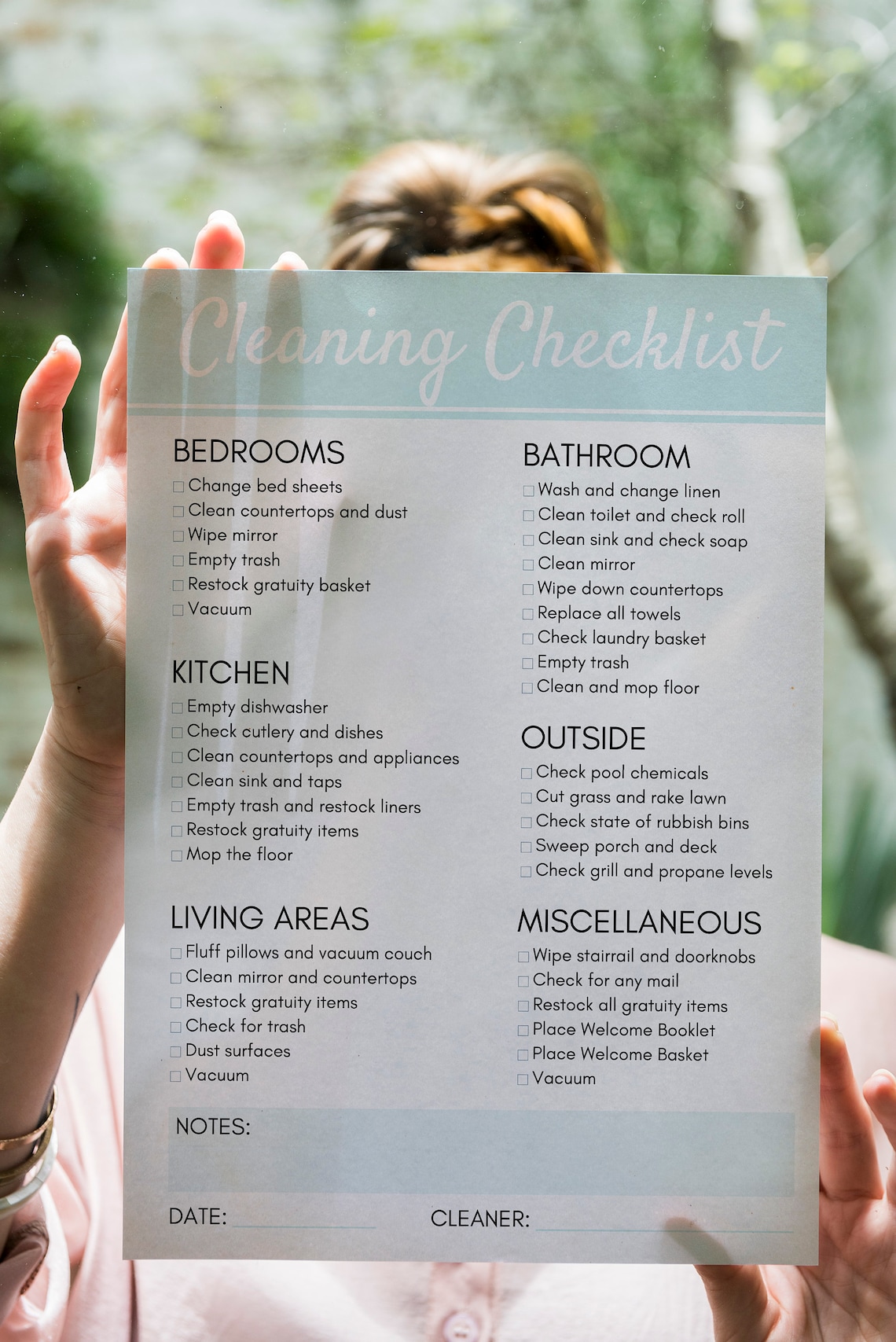 Airbnb Checklist Template