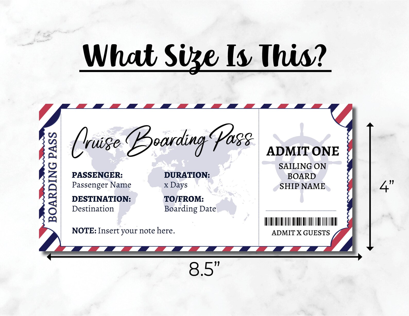 Editable Cruise Boarding Pass Printable Cruise Ticket Custom - Etsy Canada