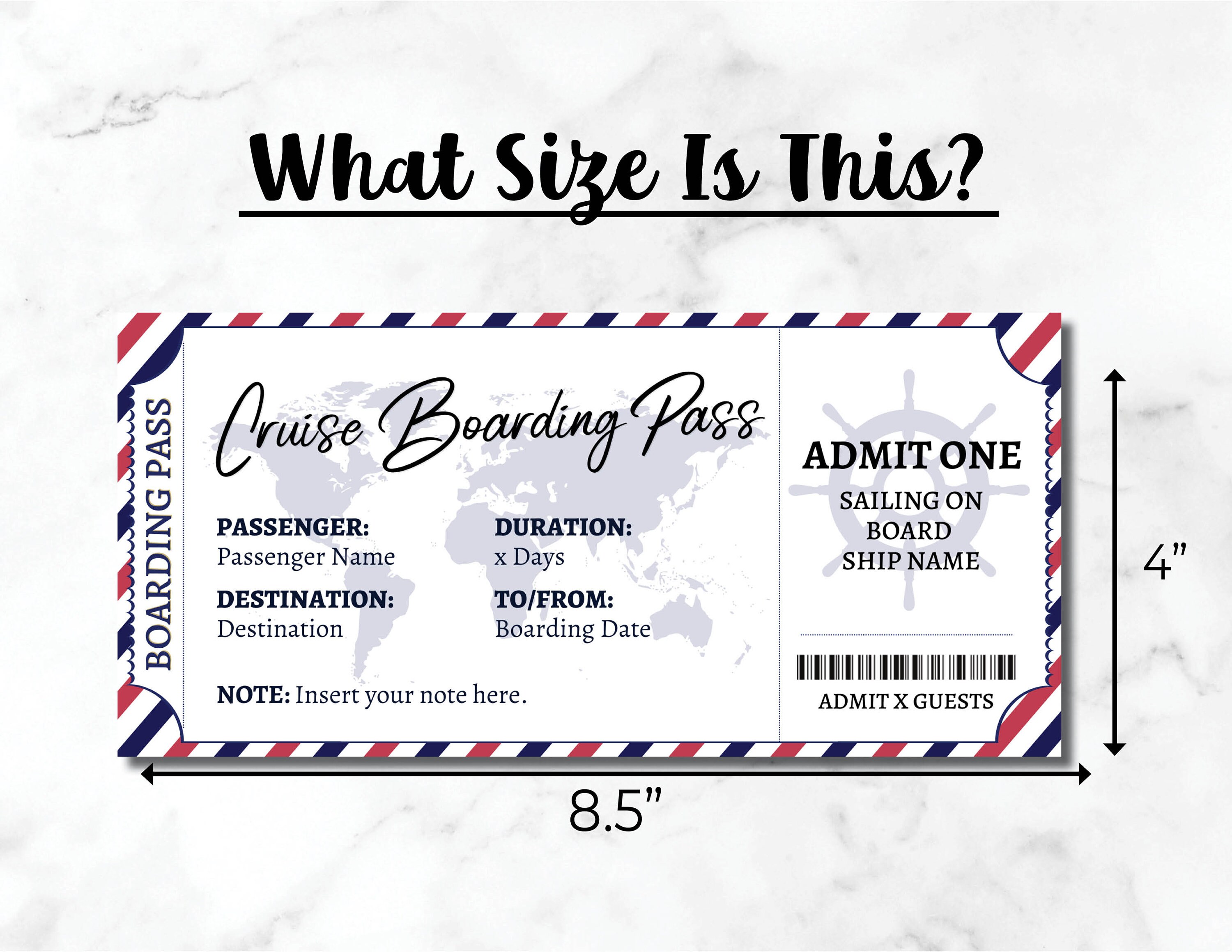 Editable Cruise Boarding Pass Printable Cruise Ticket Custom - Etsy Canada
