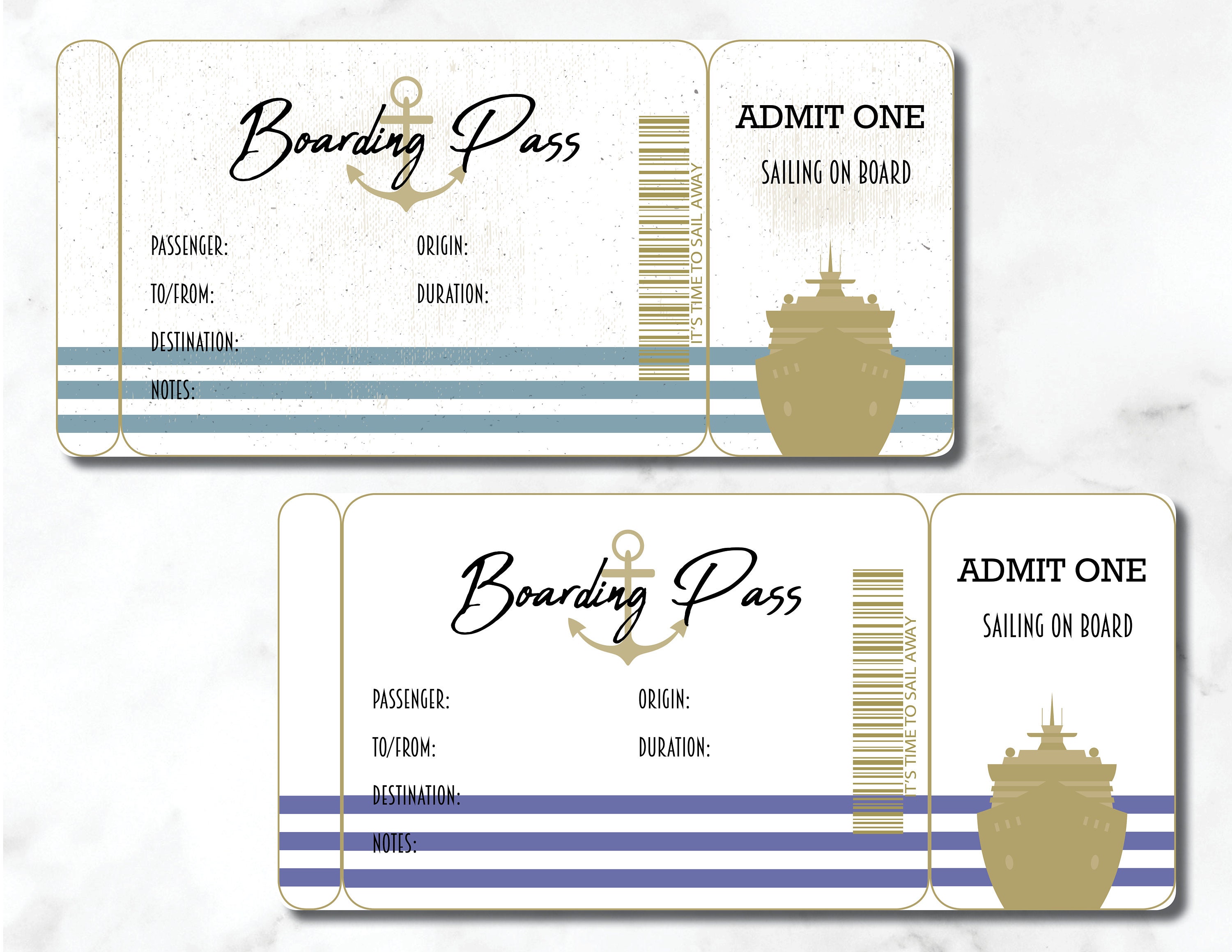 Printable Cruise Boarding Pass Editable Cruise Ticket Cruise Etsy
