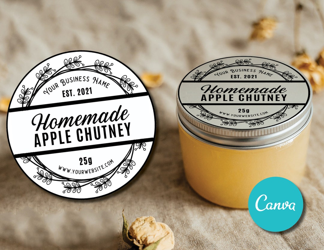 Editable Canning Jam Jar Preserve Labels, Mason Jar Printable DIY Honey