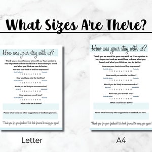 Guest Feedback Form Template, Airbnb Editable Feedback Form, Feedback ...