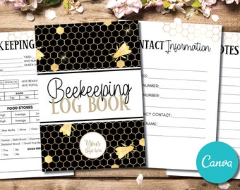 Bienenzucht Logbuch Kit Liefert Log, Imkerei Inspektion Checkliste, Bienenstock Tracker, Imkerei Journal Logbuch Vorlage Printable