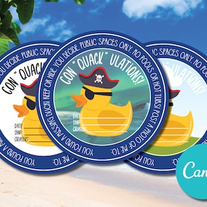 Editable Cruise Rubber Duck Tags, Custom Cruising Rubber Duck Tags, Printable Cruising Duck Tags