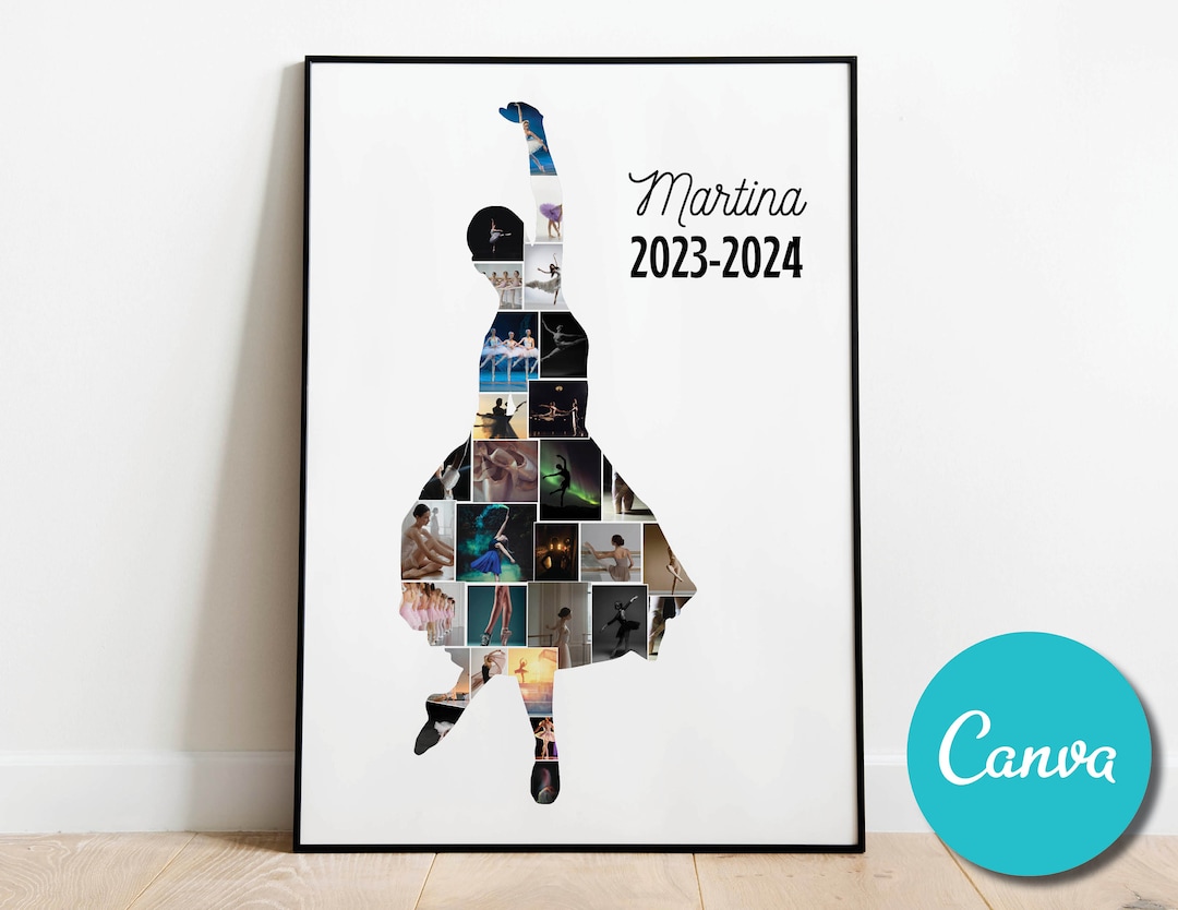 Ballerina Photo Collage Wall Art Gift Ideas Dance Teacher Etsy