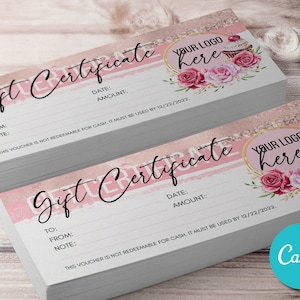 Plantilla de certificado de regalo de panadería editable y personalizada, plantilla de vale de regalo, certificado de regalo moderno, vale de regalo de panadería personalizable y personalizada