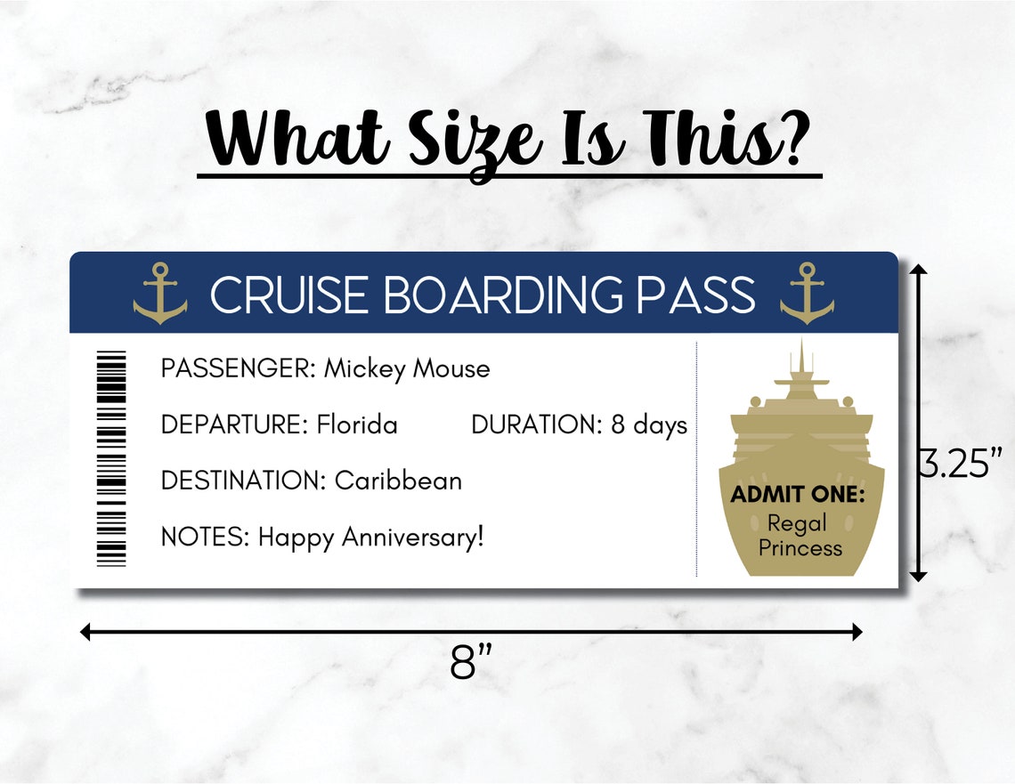 Editable Cruise Boarding Pass Printable Cruise Ticket Custom - Etsy UK