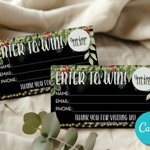 Editable Raffle Event Ticket Template, Christmas Custom DIY Enter To Win Raffle Event Ticket, Digital Canva Printable Editable Raffle
