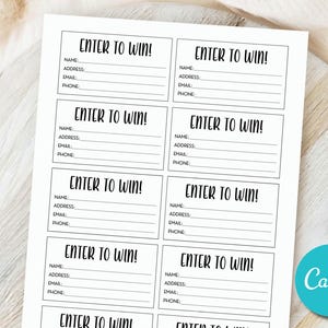 Editable Raffle Event Ticket Template, Custom DIY Surprise Raffle Event Ticket, Digital Canva Printable Editable Raffle Ticket Template