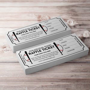 Editable Raffle Event Ticket Template, Sports Custom DIY Surprise ...