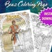 Printable Boaz Coloring Page, From the Old Testament, Hand-drawn, Black ...
