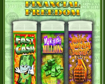 FINANCIAL FREEDOM Candle Set - Includes our 3 most popular Money Attraction candles, Fast Cash, Manifest Millions, and Mega Money Buster