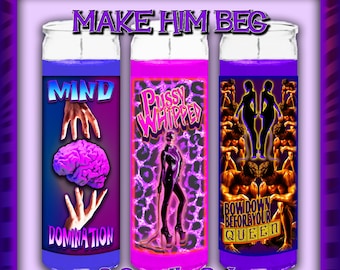 MAKE HIM BEG - Domination Spell Candles, Spell Candles, Spell Kit, Spell Box, Gift Box, Gift Set, Domination, Love Spell, Witch Shop