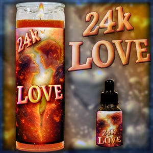 24k Love Candle and Oil – Manifest Commitment, Strengthen Relationship Bond