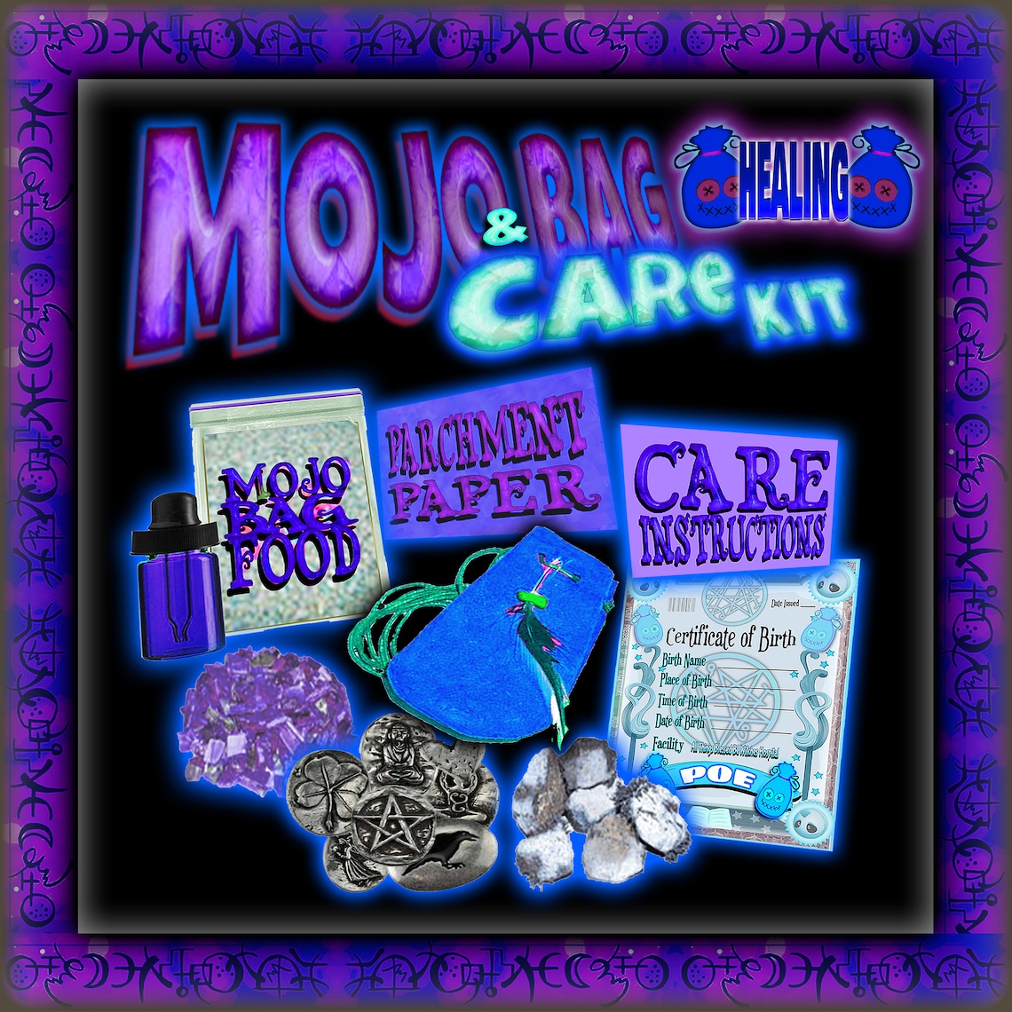 HEALING Mojo Bag Charm Bag Voodoo Doll Gris Gris Poppet Etsy