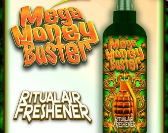 MEGA MONEY BUSTER Air Freshener for tearing down the walls that are holding you back from financial success