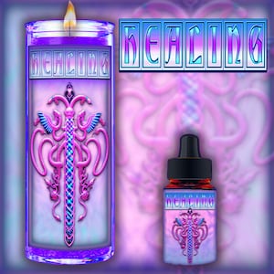 HEALING Candles and Oils have been known to relieve pain and symptoms of some ailments, Healing Candle, Healing Oil, Reiki Candle, Reiki Oil Candle/Oil Kit