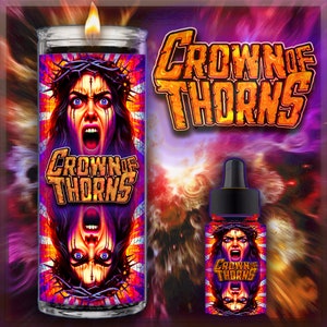 CROWN OF THORNS Candle & Oil to bring your enemy anxiety, depression, isolation, paranoia, dread, despair