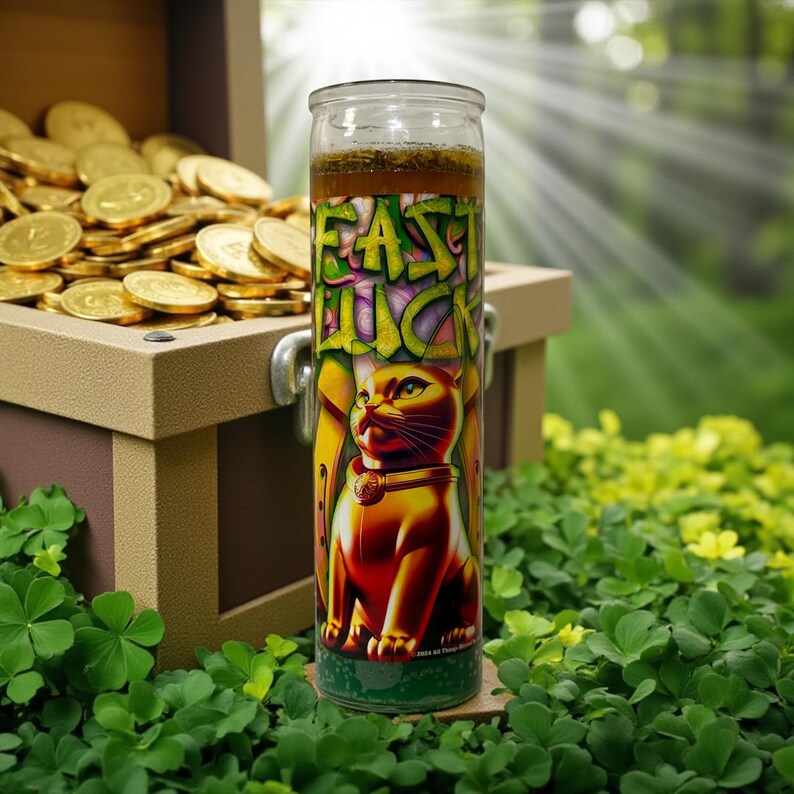 Fast Luck Ritual Candle & Oil - Good Fortune, Success, Tilt the Scales ...