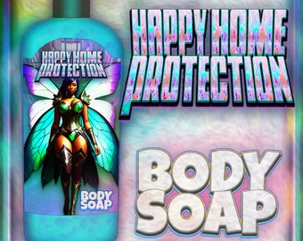 HAPPY HOME PROTECTION Body Wash infused with orange, green apple, and hints of peppermint and cloves, Manifest positively charged protection