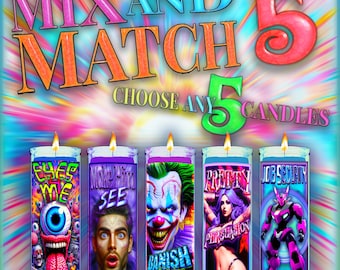 Juego de velas rituales MIX & MATCH FIVE: personaliza tu propio juego de 5 velas; elige las mejores cinco velas para manifestar tu intención