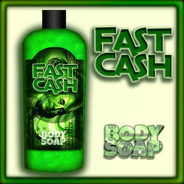FAST CASH Body Wash is infused with a sweet Watermelon Patch fragrance and the color of Money, it helps you manifest the money you need FAST