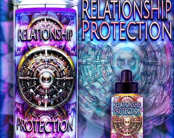 RELATIONSHIP PROTECTION  Candle & Oil protects relationships from: outside influences, spiritual attacks, curses, and negativity