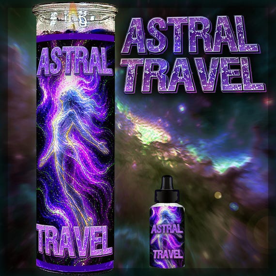 Astral Travel Candle & Oil - Feel the Vibrations and Slip into the Ether, Open your Third Eye, Meditation enhancer