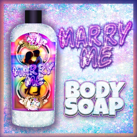 MARRY ME Body Wash with Fairy Dust fragrance - manifest a commitment, proposal, or marriage, has the appearance of sparkling diamonds