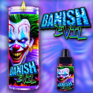 BANISH EVIL  Candle & Oil may remove negative energy from you or your home; uncrossing; evil eye removal; cleansing; banishing