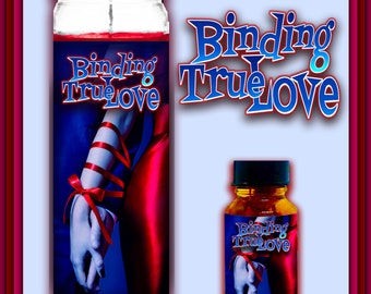 Binding True Love Kit with Ritual 7day Red Spell Candle and Ritual Conjure Oil with Hemp Seed Oil and Magickal Herbs to Bind Someone to You