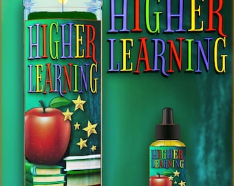 HIGHER LEARNING  Candle & Oil - to manifest better focus, confidence, memory retention, luck , great for tests, exams, etc