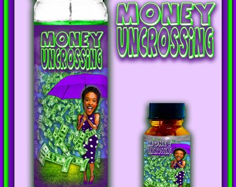MONEY UNCROSSING Spell Candles, Witch Oils, Spell Kits, Spell kit, Witch Kit, Witchcraft, Witch Spell, Uncrossing, money candle, money spell