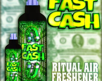 Ambientador Ritual FAST CASH: Abundancia, Atracción de Dinero Rápido, Apuestas, Suerte, Hechizo de Dinero, Ritual de Dinero