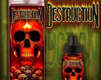 DESTRUCTION Candle and Oil - This is an extreme Cursing, Hexing, Crossing Candle that may manifest the total destruction of your target